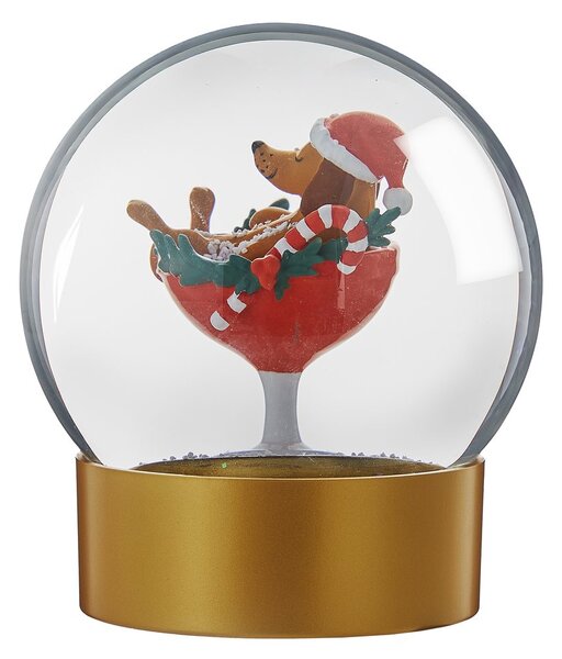 CELEBRATE X-MAS hógömb 11 cm, kutyus