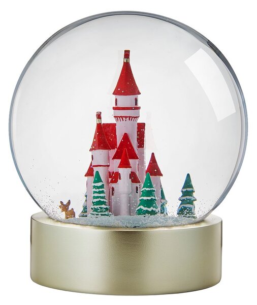CASTLE óriás világító hógömb 23 cm , kastély