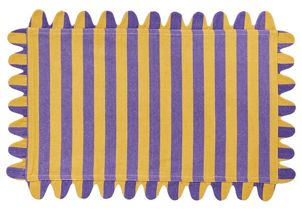 VEGAS STRIP pamut alátét 33x49cm , sárga/lila