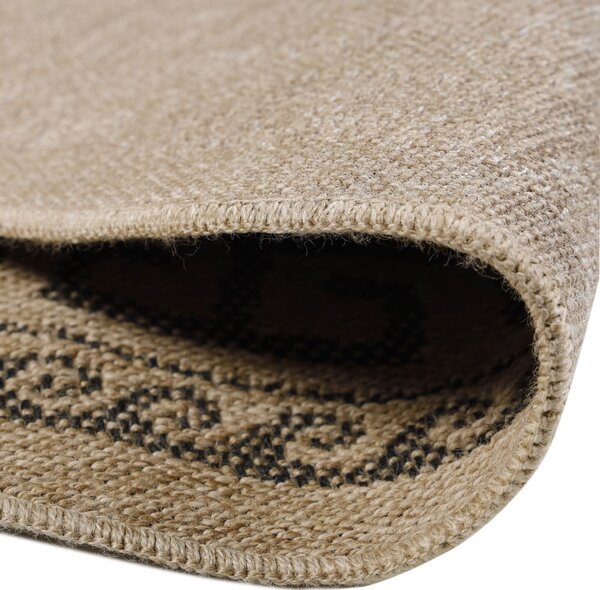 Fekete-bézs kerek kültéri szőnyeg ø 80 cm Comilla – Ayyildiz Carpets