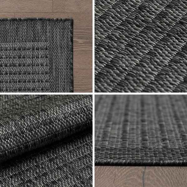 Sötétszürke kerek kültéri szőnyeg ø 120 cm Giza – Ayyildiz Carpets