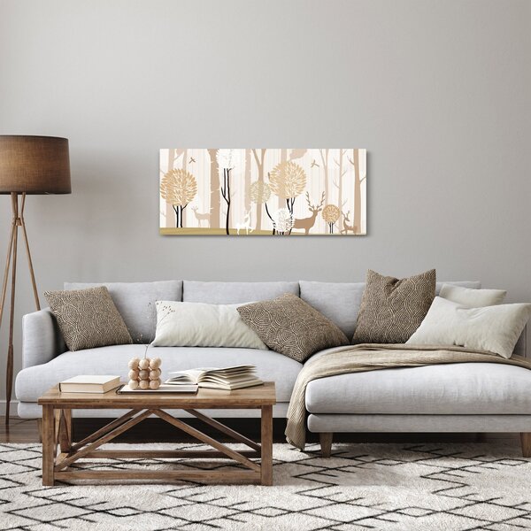 Kép - Illusztrált erdő (120x50 cm)