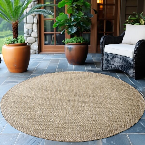 Bézs kerek kültéri szőnyeg ø 160 cm Giza – Ayyildiz Carpets