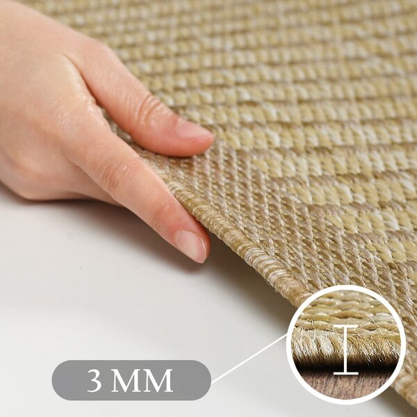 Bézs kerek kültéri szőnyeg ø 160 cm Giza – Ayyildiz Carpets