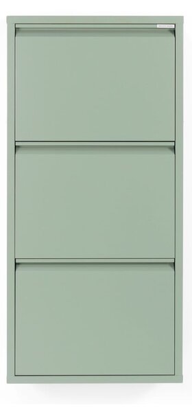 Szürkészöld fém billenő ajtós cipőtartó 50x103x15 cm Billy – Spinder Design