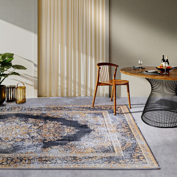 Antracitszürke-aranyszínű kültéri szőnyeg 120x180 cm Martha – Villeroy&Boch