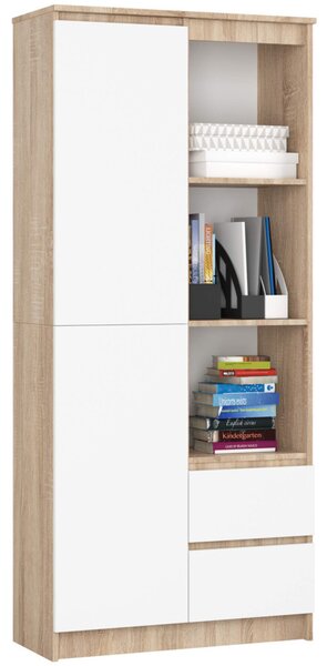 Polička R 80 cm CLP R11 sonoma tölgy/fehér