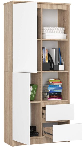 Polička R 80 cm CLP R11 sonoma tölgy/fehér
