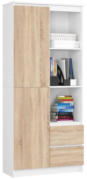 Polc R 80 cm CLP R11 fehér/sonoma tölgy