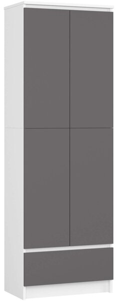 Polc R60 4D 1SZ – fehér/grafit