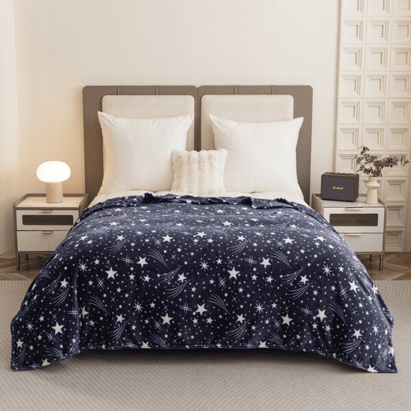 Mikroplüss takaró STARLIGHT, sötétkék Méret: 150 x 200 cm