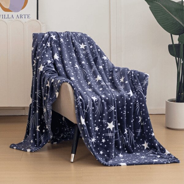 Mikroplüss takaró STARLIGHT, sötétkék Méret: 150 x 200 cm