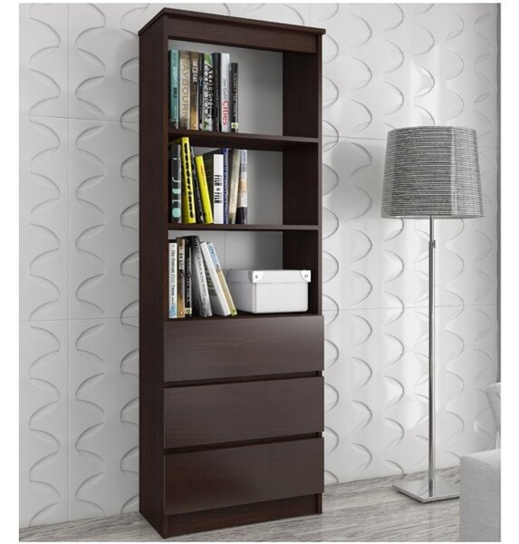 CLP R 60 cm wenge polc, 3 fiókkal és 2 polccal
