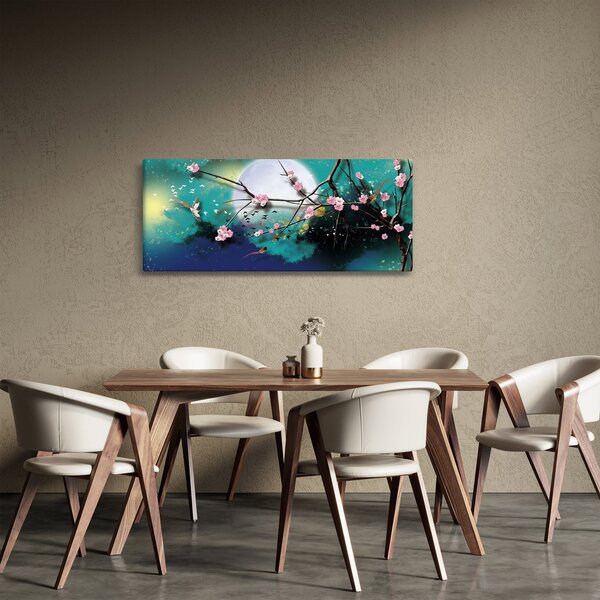 Kép - Fa, grafika (120x50 cm)