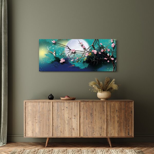 Kép - Fa, grafika (120x50 cm)