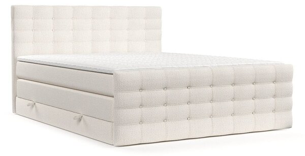Krémszínű ágyneműtartós boxspring ágy 200x200 cm Blend – Maison de Rêve