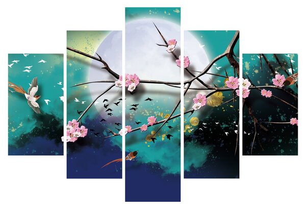 Kép - Fa, grafika (150x105 cm)