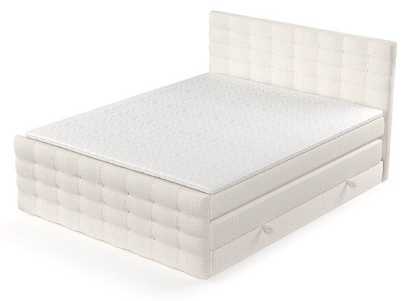Krémszínű ágyneműtartós boxspring ágy 200x200 cm Blend – Maison de Rêve