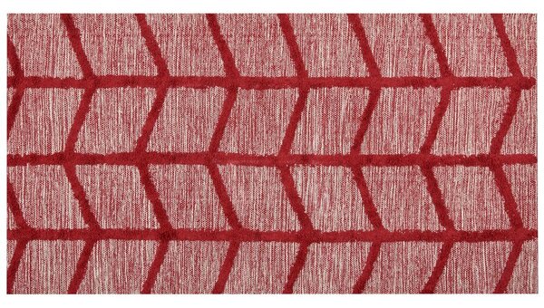 Piros pamutszőnyeg 80 x 150 cm SIVAS