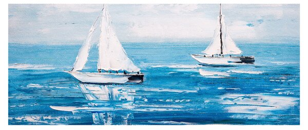 Kép - Egy jacht festése a tengeren (120x50 cm)