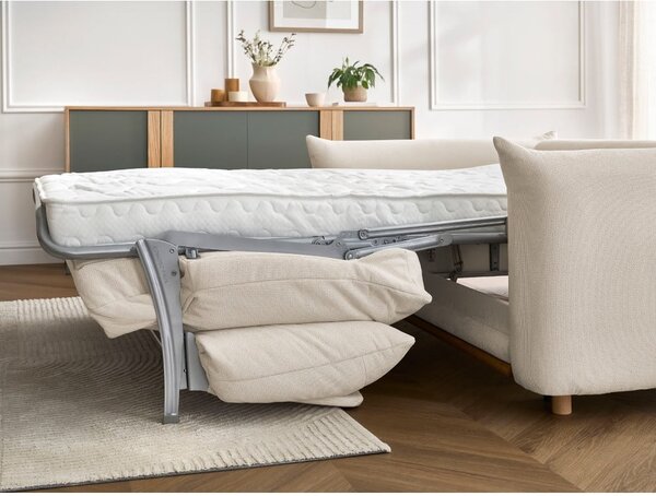 Krémszínű kinyitható kanapé 214 cm Ernest – Bobochic Paris