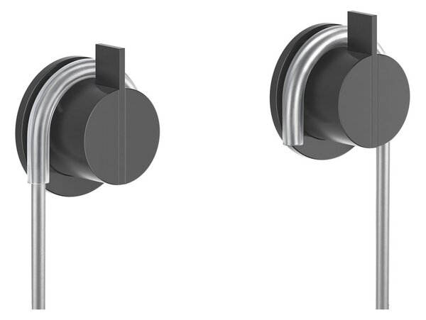 Ezüstszínű függő rozsdamentes acél fürdőszobai polc Origin – Metaltex