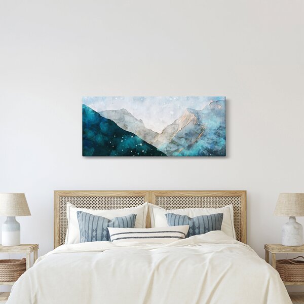 Kép - Hegyek rajza (120x50 cm)
