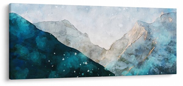 Kép - Hegyek rajza (120x50 cm)