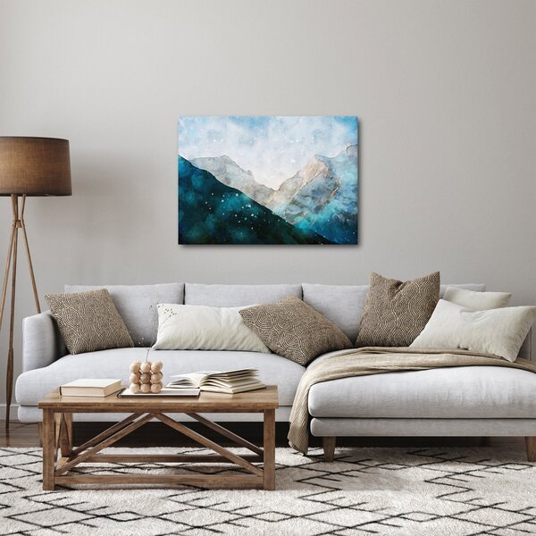 Kép - Hegyek rajza (70x50 cm)