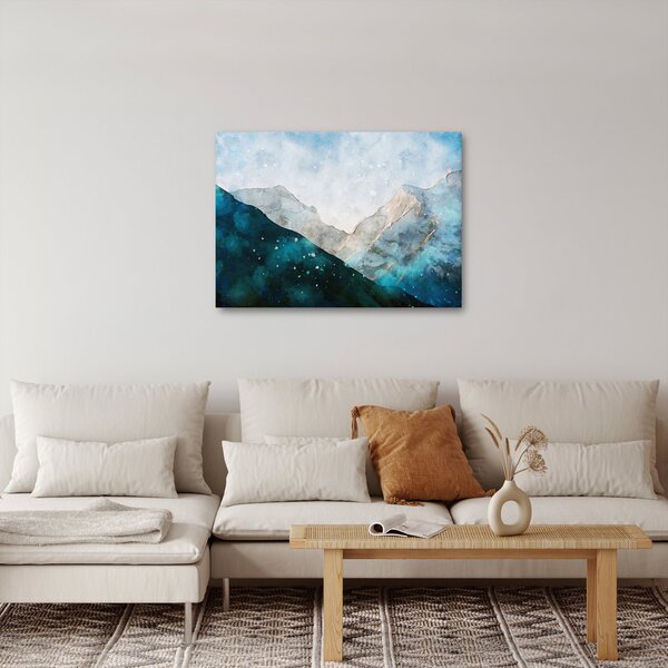 Kép - Hegyek rajza (70x50 cm)