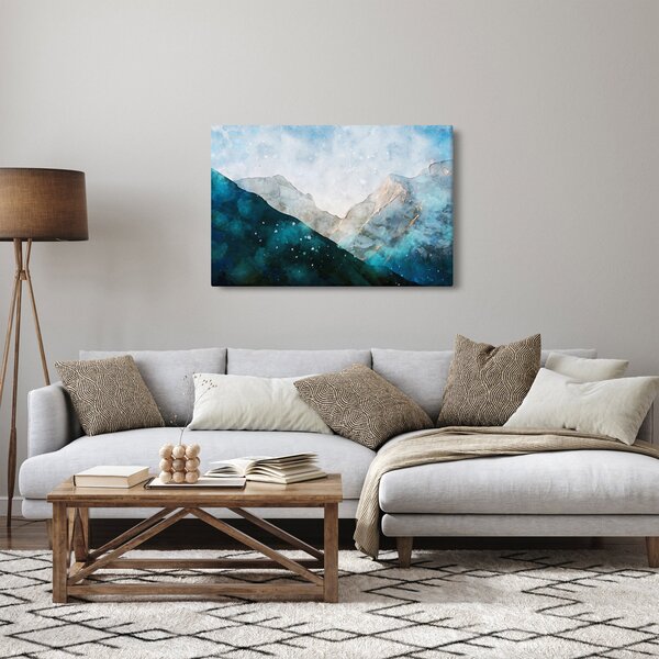 Kép - Hegyek rajza (90x60 cm)