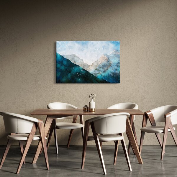 Kép - Hegyek rajza (90x60 cm)