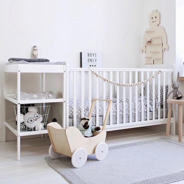 CLASSIC COT BED 2az1-ben kiságy 140x70 Tároló fiók: Tároló fiók nélkül