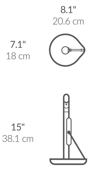 Matt fekete acél papírtörlő tartó – simplehuman