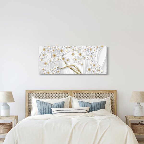 Kép - Fa arany díszítéssel (120x50 cm)