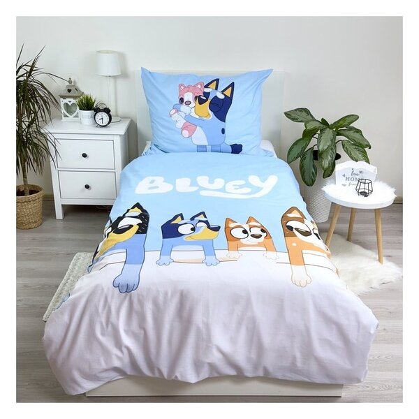 Egyszemélyes pamut gyerek ágyneműhuzat 140x200 cm Bluey – Jerry Fabrics