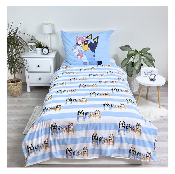 Egyszemélyes pamut gyerek ágyneműhuzat 140x200 cm Bluey – Jerry Fabrics