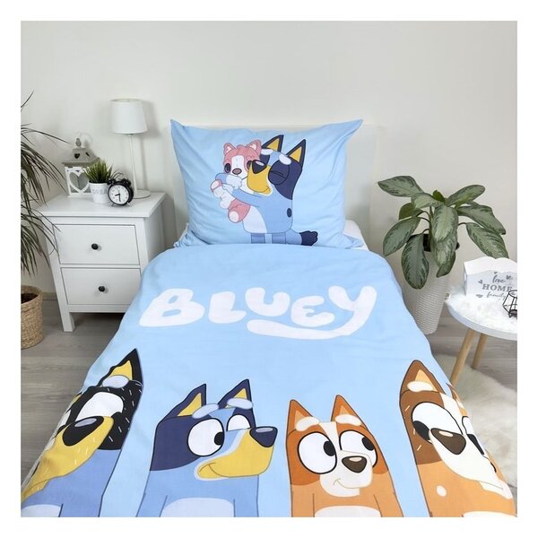 Egyszemélyes pamut gyerek ágyneműhuzat 140x200 cm Bluey – Jerry Fabrics