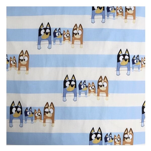 Egyszemélyes pamut gyerek ágyneműhuzat 140x200 cm Bluey – Jerry Fabrics