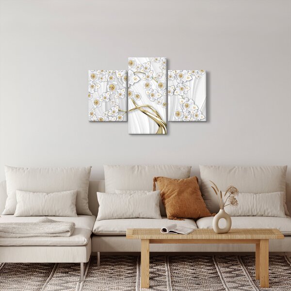 Kép - Fa arany díszítéssel (90x60 cm)