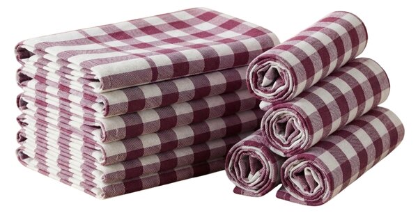 Konyharuha CORIVA 50x70 cm piros, szett 10 db