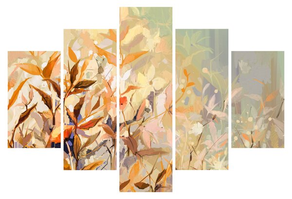 Kép - Festett növények (150x105 cm)