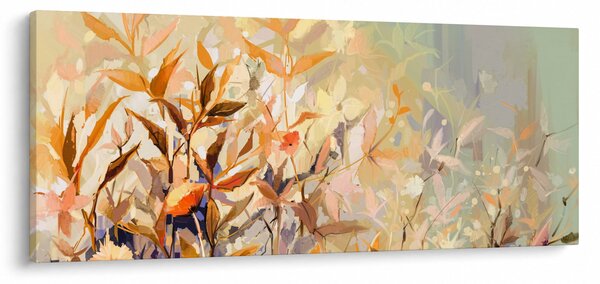 Kép - Festett növények (120x50 cm)