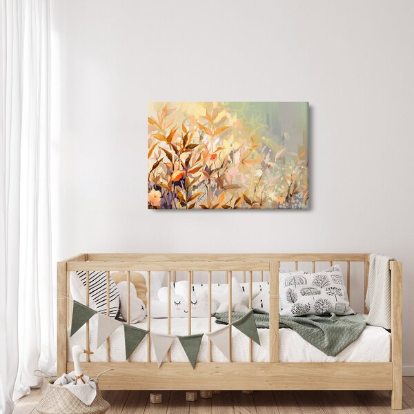 Kép - Festett növények (90x60 cm)
