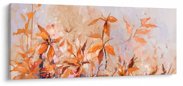 Kép - Festett virágok (120x50 cm)