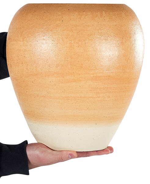 Dekor váza SKIONE Kerámia 34 cm Világosbarna