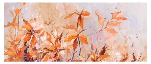 Kép - Festett virágok (120x50 cm)
