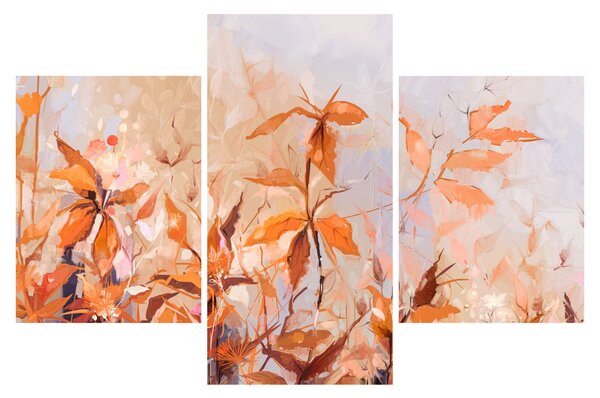 Kép - Festett virágok (90x60 cm)