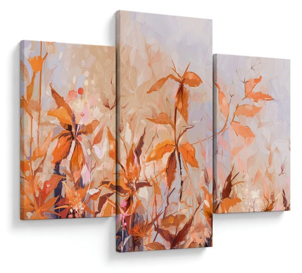 Kép - Festett virágok (90x60 cm)