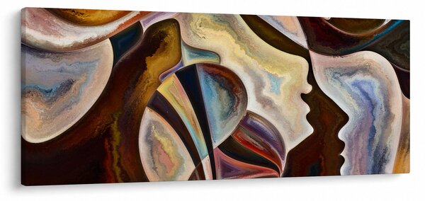 Kép - Absztrakció fejek (120x50 cm)